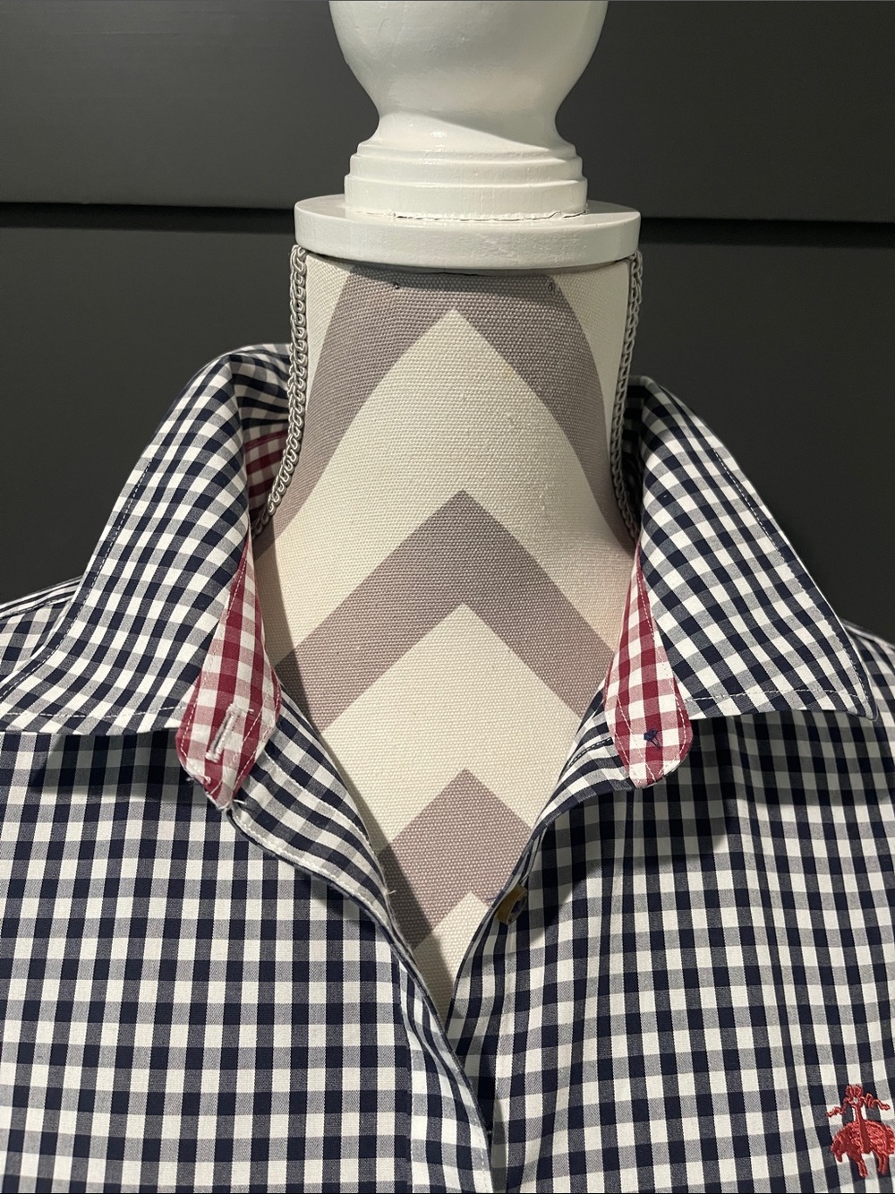 Brooks Brothers Preppy Luxury Gingham Cotton Shirt With Tortoise Buttons Size 12 - Picture 3 of 8